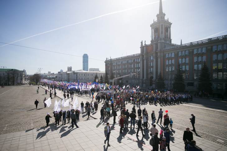 На первомайскую демонстрацию в Екатеринбурге выйдут тысячи людей