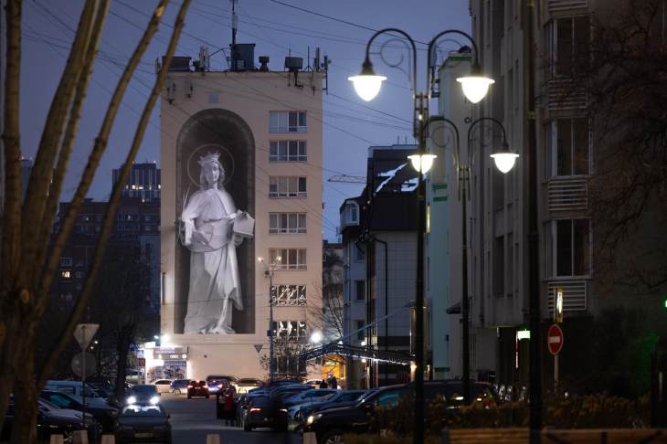 3D-иллюзия со Святой Екатериной появилась на Урале