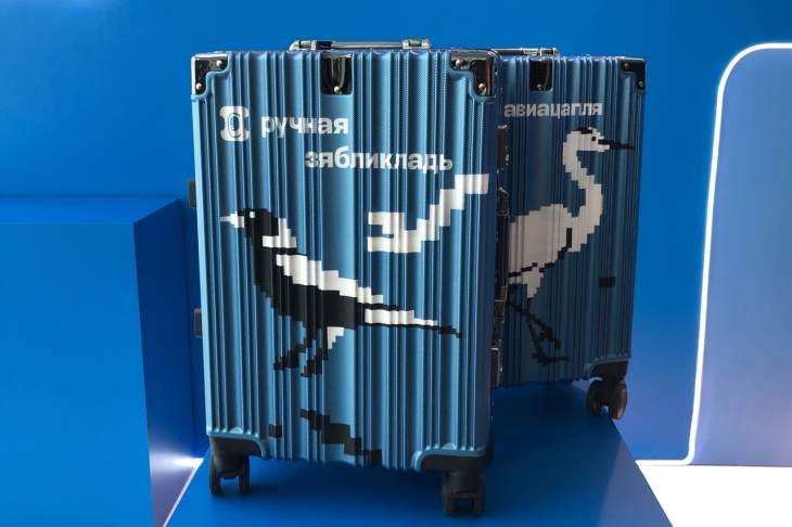 Стрит-арт художник из Екатеринбурга превратил чемоданы в арт-объект